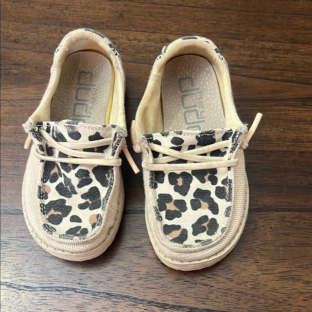 Hey Dude Kids Leopard Print Shoes